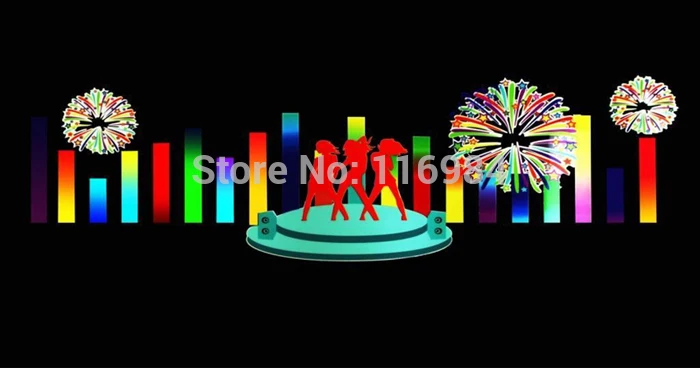 90x25 автомобиля Танцы Стикеры музыкальный ритм светодиодный вспышка лампы