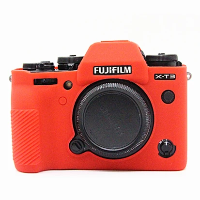 Мягкий силиконовый резиновый чехол, защитная рамка для камеры Fujifilm Fuji X-T3 XT3 - Цвет: Normal Red