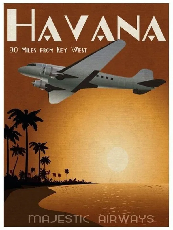 Художественный постер для путешествий Гавана кубинская винтажная Ретро Картина