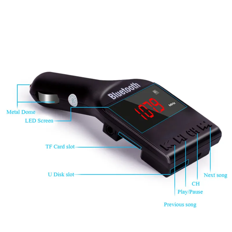Автомобильный Bluetooth-модулятор JINSERTA FM-трансмиттер громкая связь mp3-плеер