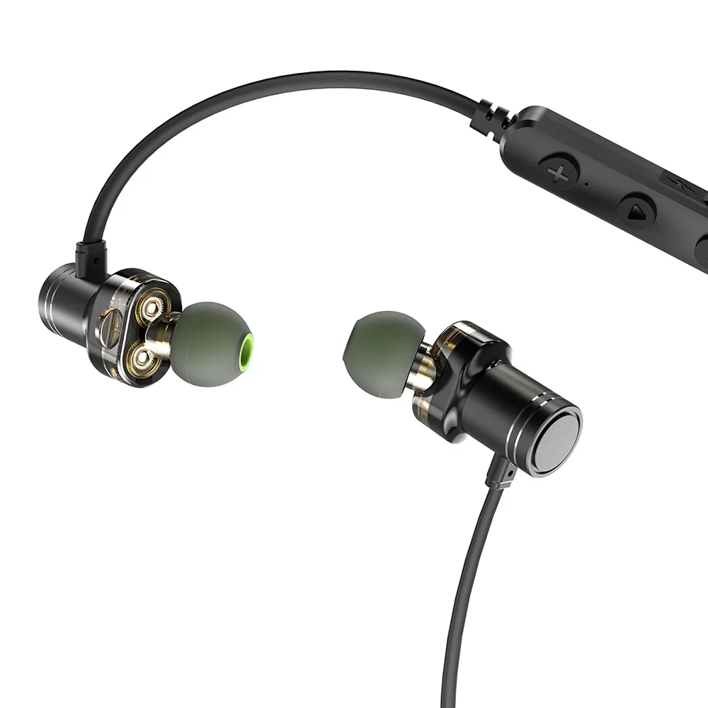 Awei X670BL двойной водителей магнитные IPX4 Беспроводной Bluetooth наушники с микрофоном