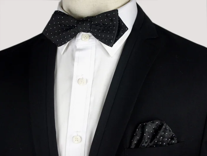 6 видов цветов Классический шелковый галстук-бабочка в горошек жаккардовый