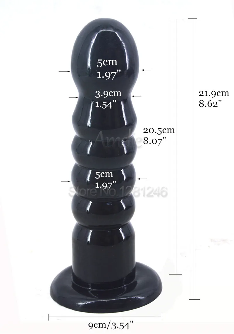 Анальная пробка с 5 Большими бусинами всасывающий черный фаллоимитатор интимные