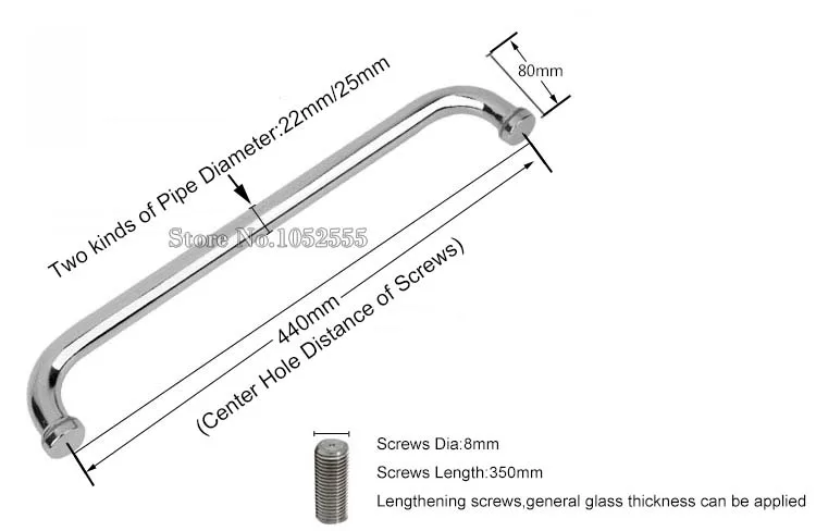 Высокое Качество 2 ШТ. Душ Ручки Из Нержавеющей стали Ванная Комната Ручку