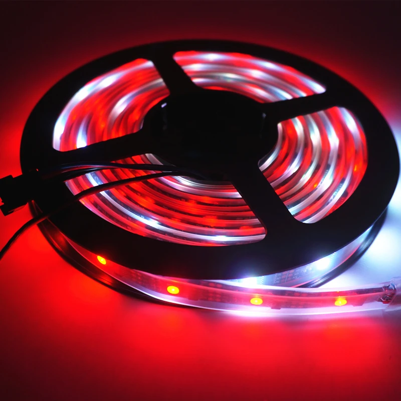 1 м/3 м/5 м WS2801 Светодиодная лента smart magic RGB IP67 DC5V индивидуально Адресуемая полноцветная WS2801 чип 32 светодиодный s/m