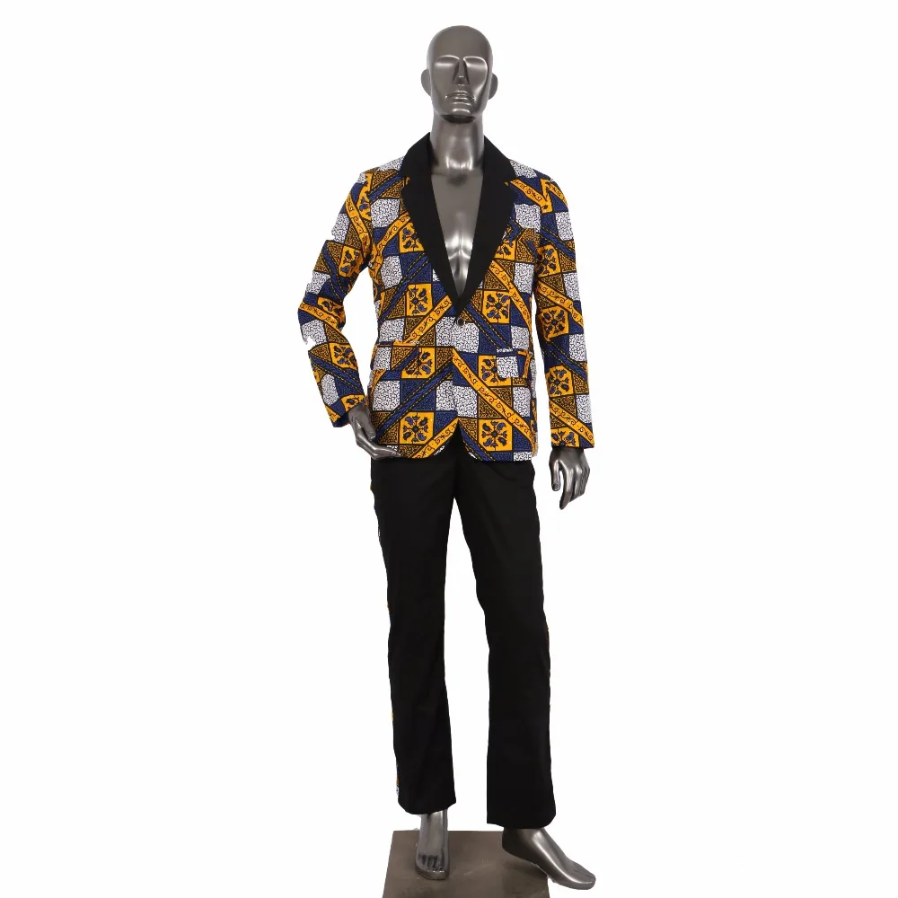 Новое поступление Африканский воск печати мужской костюм Топ dashiki и брюки набор Базен плюс размер традиционная африканская одежда WYN320
