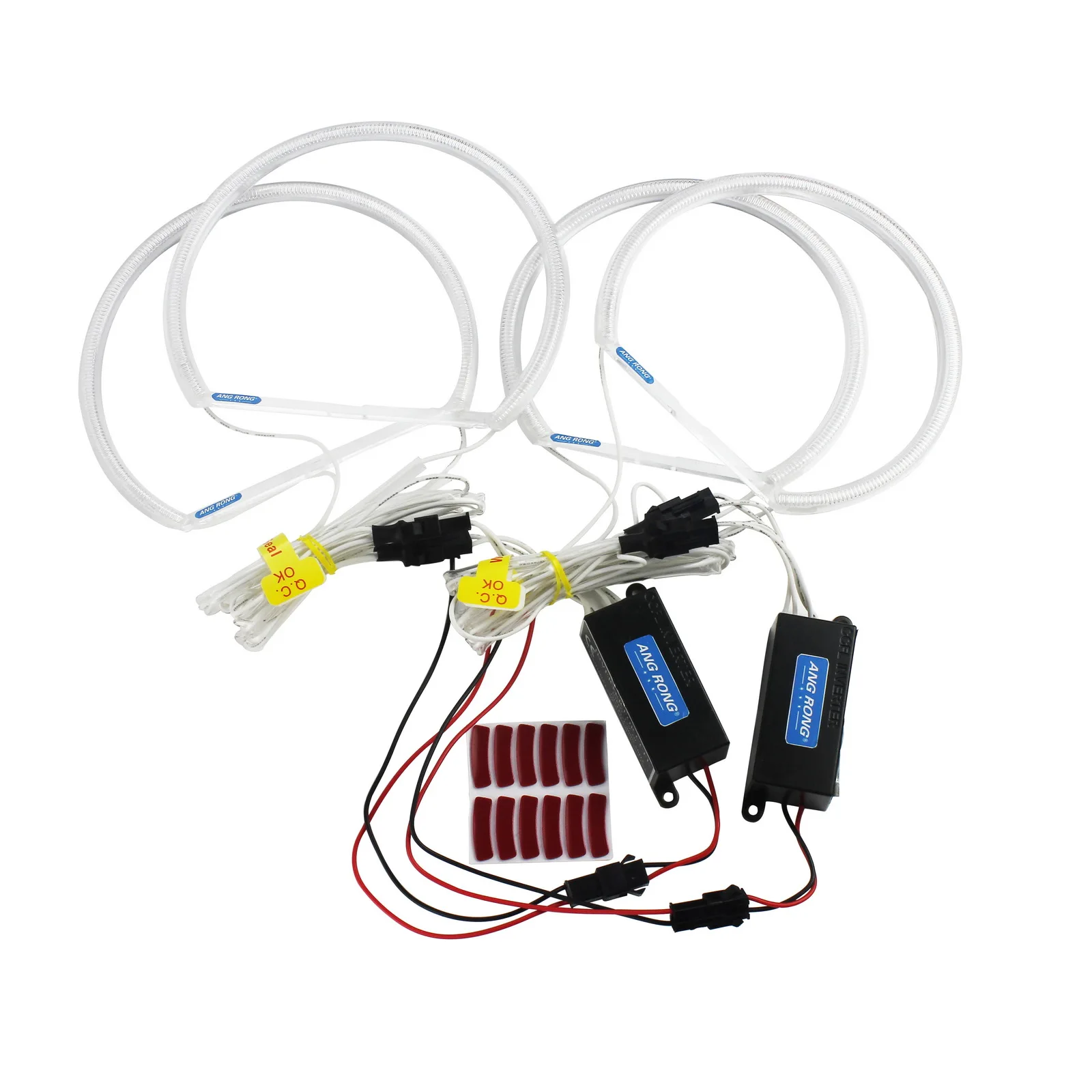 1. Отражатель фар ANGRONG CCFL Angel Eye Kit 7000K с непроектором высокая/низкая фара для BMW E46 Coupe