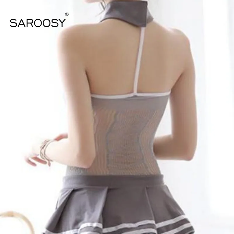 SAROOSY, сексуальные прозрачные маскарадные костюмы для женщин, каваи, с открытой спиной, летнее Эротическое платье, сексуальный костюм, лето, Новое поступление