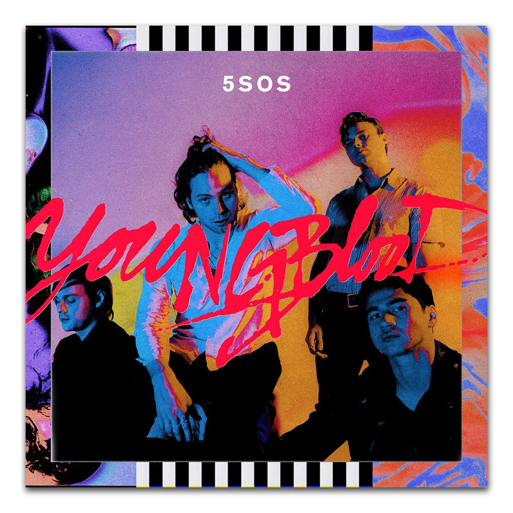 Z0025 Плакаты и принты 5 Seconds of Summer Янгблад 2018 в стиле панк с принтом музыкальной