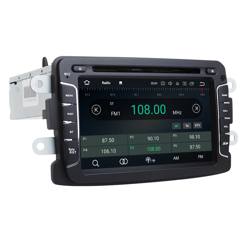 Eunavi 1Din Android 8 0 Автомобильный DVD Радио стерео плеер gps для Dacia/Sandero/Duster/Renault/Captur/Lada/Xray 2