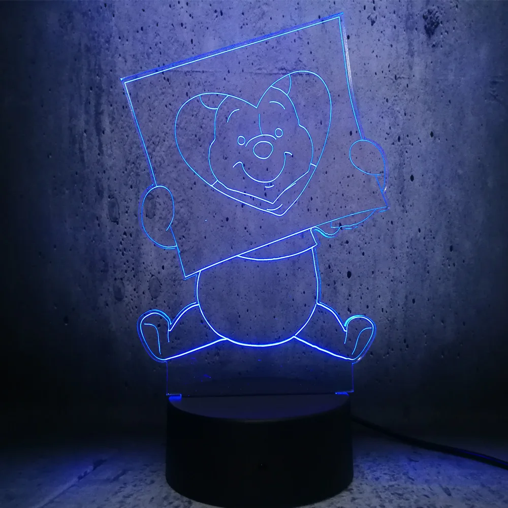 Светодиодная лампа Happy Winnie для детей декор спальни атмосфера история ночные