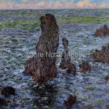 The Pyramids At Port Coton by Claude Monet Museum Quality Canvas Art 100% Handmade Oil Painting Wall Gift CM046 | Дом и сад