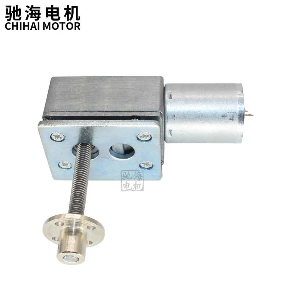 ChiHai двигатель CHW4632-370 постоянного магнитного червячного редуктора двигатель отключения питания самоблокирующийся резьбовой Вал Гайка с монтажным кронштейном