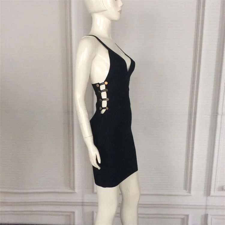 3 цвета Для женщин Сексуальная рукавов выдалбливают Бандажное платье 2018