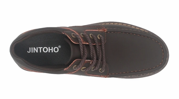 JINTOHO/Мужская обувь из натуральной кожи; брендовая модная повседневная мужская обувь; Дизайнерская кожаная мужская обувь; мужская обувь на плоской подошве; большие размеры