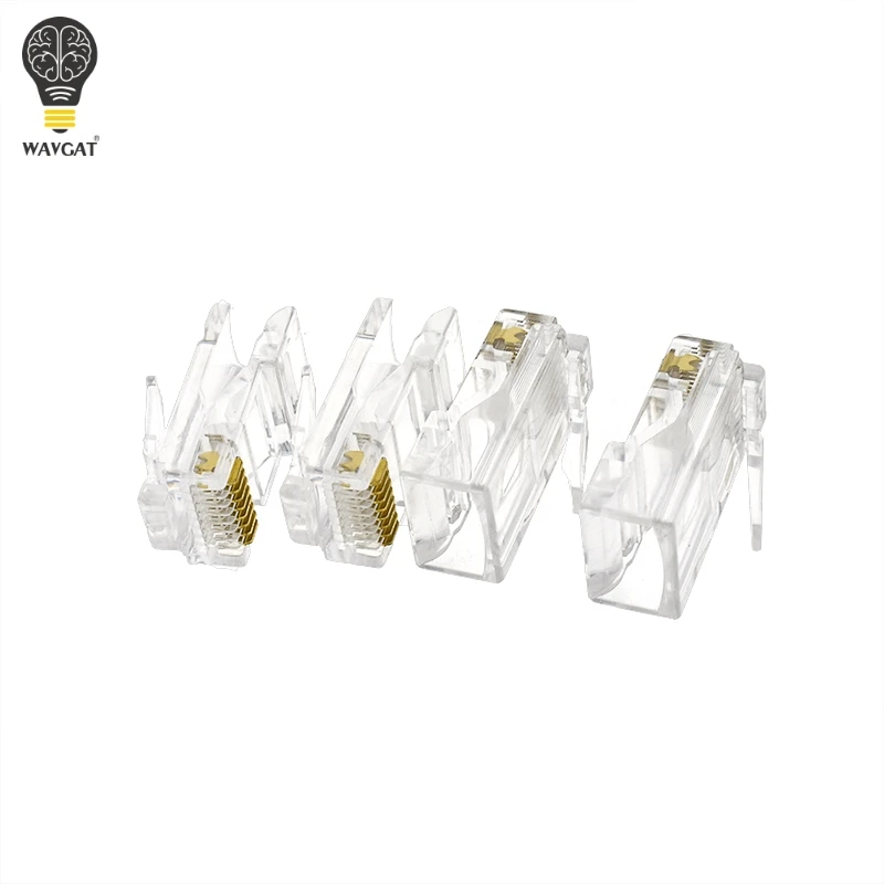 Сетевой модульный штекер 8P8C RJ-45 RJ45 с золотым покрытием Cat5 CAT5e соединители кабелей