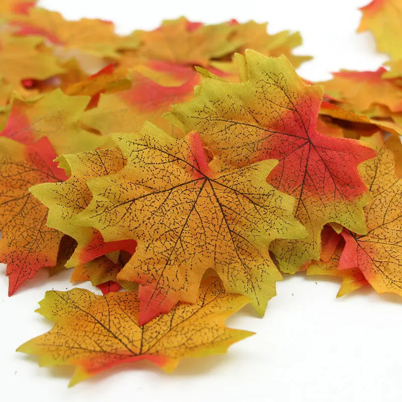 100 шт. новые осенние листья свадебные подарки осенняя ткань с Кленовым листом