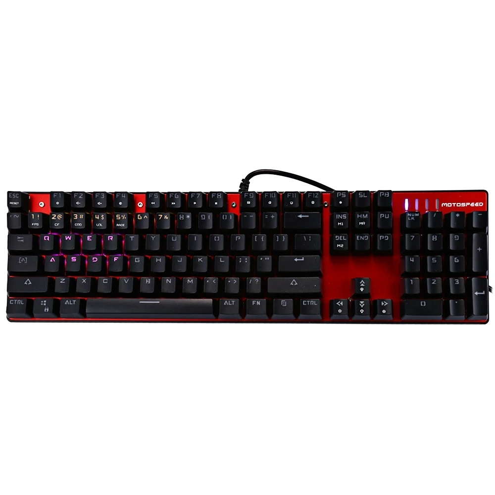 Motospeed CK104 полный Размеры Игры Механическая клавиатура Синий/Красный коммутаторы