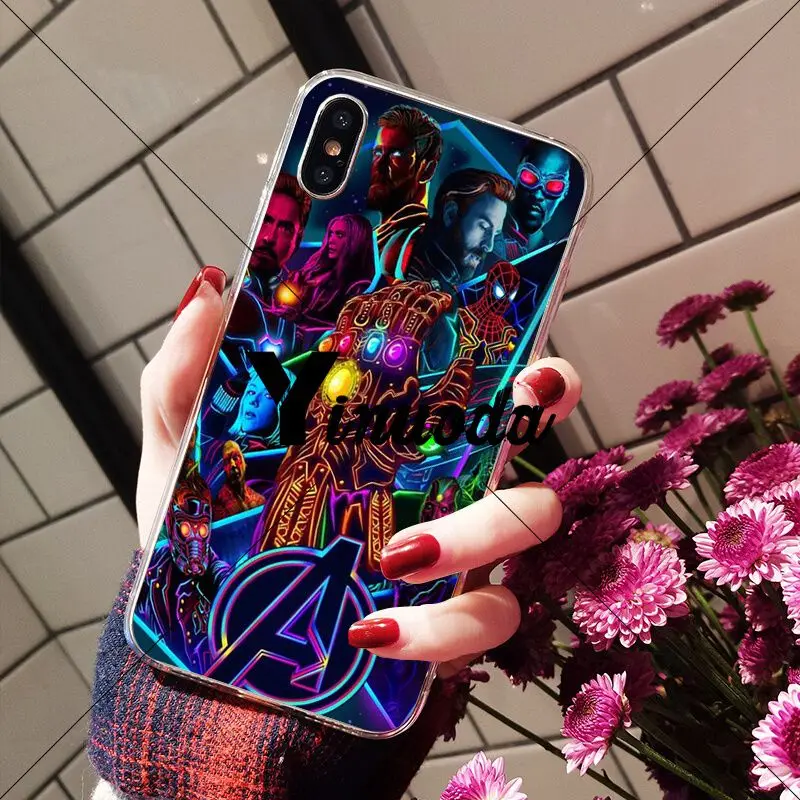 Yinuoda Супергерои из Marvel &quotМстителей&quot Роскошный чехол для телефона Apple iPhone 8 7 6 6S