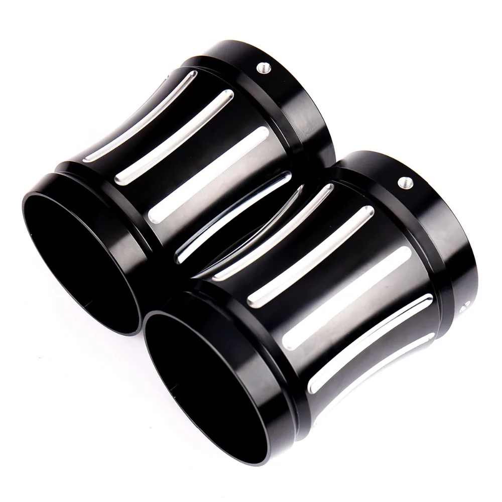 Edge Cut Exhaust Muffler Tips Fit For Harley Touring Rinehart Pipes 4&quot | &amp Systems(Motorcycle)