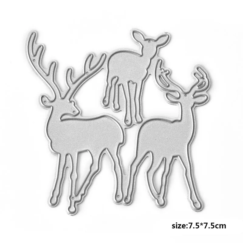 deer dies Рождественские Санта-штампы Снежинка Дерево Вырубные штампы олень сани металлические Вырубные штампы изготовление бумажных карточек Скрапбукинг - Цвет: deer dies