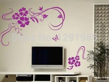 

Beautiful Vine Flower Wall Sticker Decal Ideal for Kids Room Baby Nursery Home Decor fashion Removable PVC custom made Poster