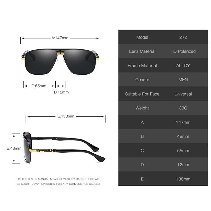 2019 Новый с плоскими стеклами и половинной рамкой поляризованных солнцезащитных