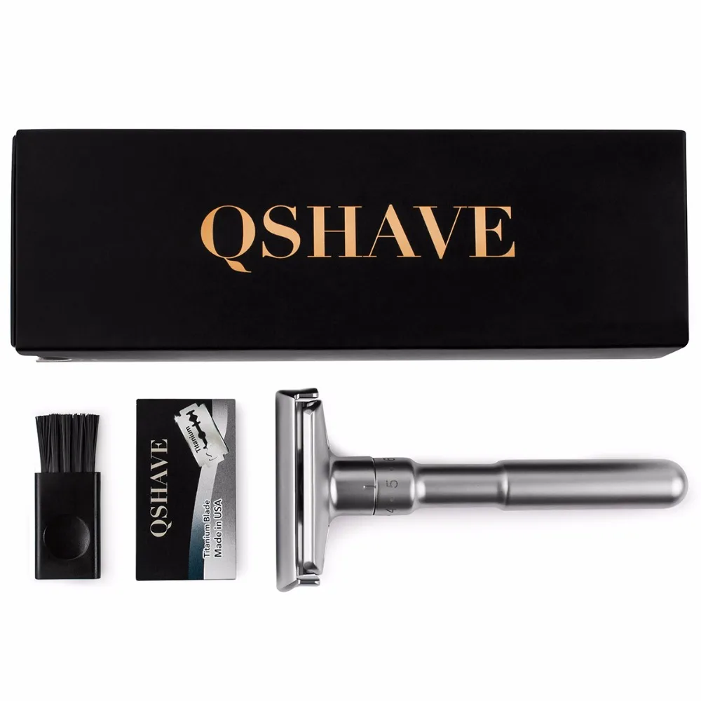 Фото Бритвенное лезвие Qshave IT с двойным лезвием, Классическая бритва с прямым лезвием, титановое лезвие, Сделано в США, 5 лезвий №5