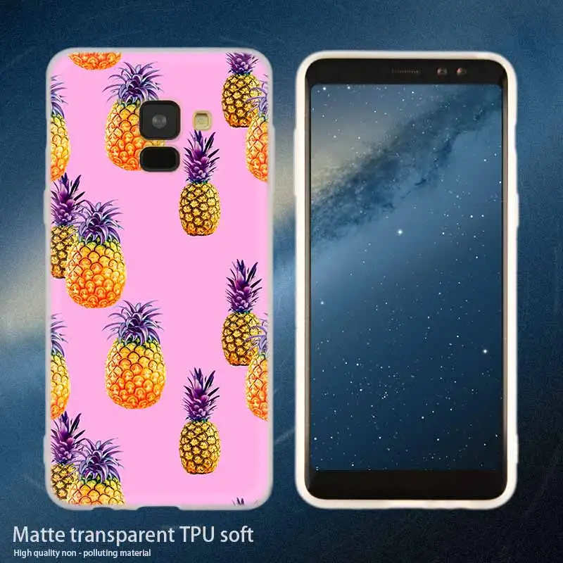 Silicone 6 Ананас Мягкая обложка чехол для телефона для samsung Galaxy A50 A10 A20 A30 A40 A60 A70 A6 A8 плюс A7 A9 A3 A5 A90 - Цвет: Silicone 6
