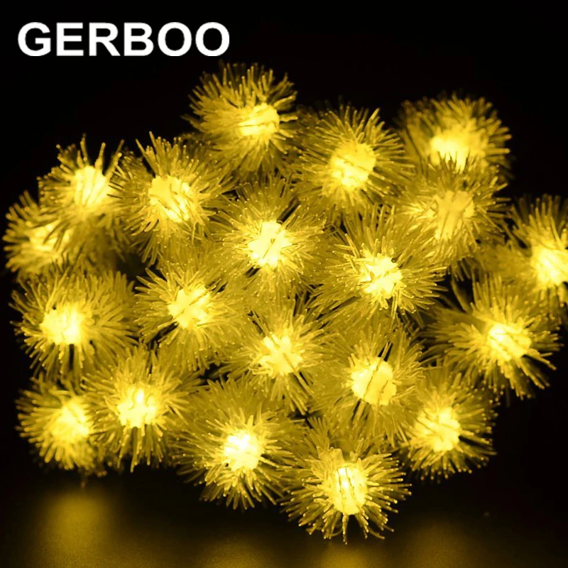 Солнечная энергия сказочные гирлянды 20 LED клубничный шар декоративный сад