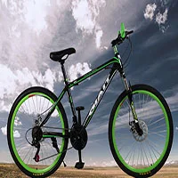 Black Green 26 Inch Высокоуглеродистая сталь Materia горный велосипед с 21 скоростью и 26 дюймов двойной дисковый тормоз изменение скорости - Цвет: Black Green 26 Inch