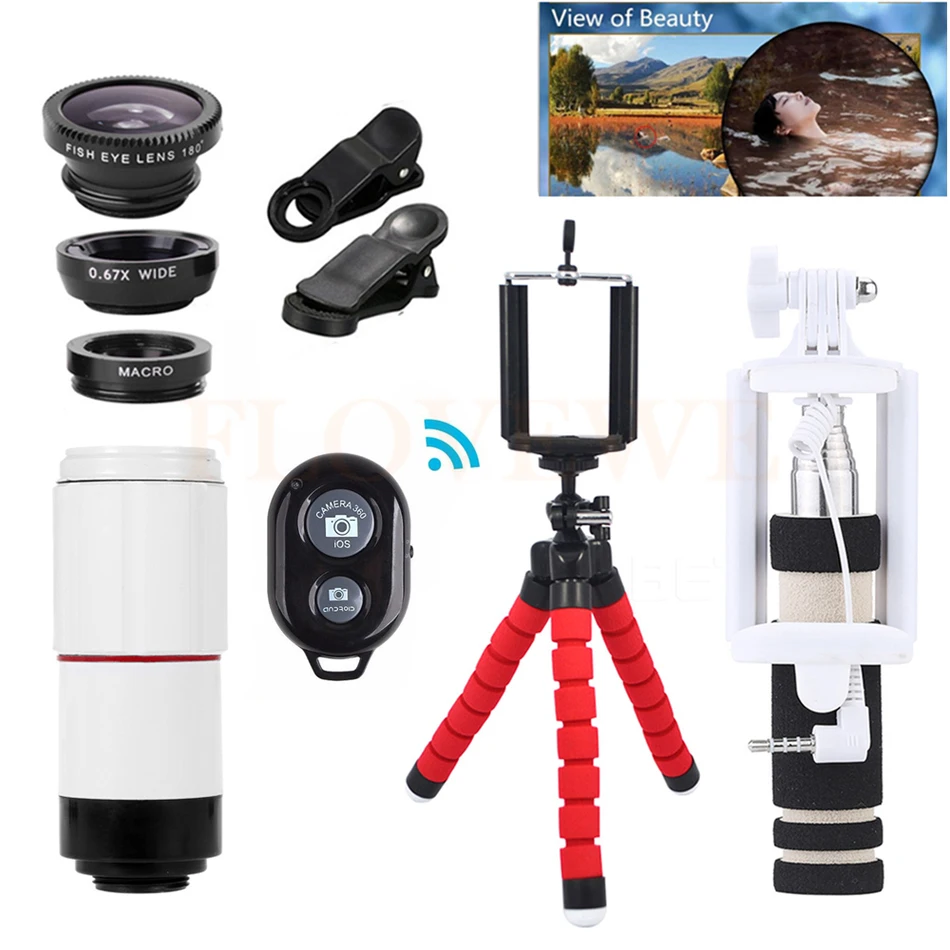 Комплект объектива для камеры телефона Телескоп 8X зум телеобъектив Lentes +