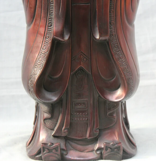JP S61 14 &quotКитайской Истории Знаменитый Философ педагог Бронзовый Конфуций Kong Zi