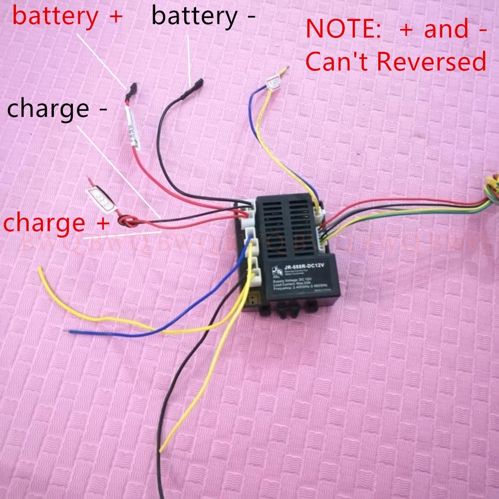 Дети мощность колёса 12 В в детей электрический автомобиль DIY kit провода переключатель и плавный старт bluetooth дистанционное управление с 2WD