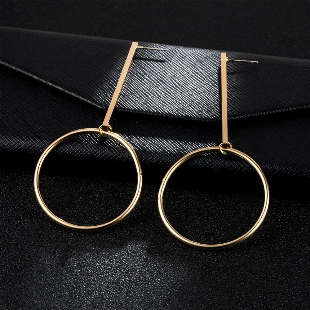 FAMSHIN Fashion Exaggerated Aros Hoop Earrings for Women Big Circle Round Pendant Brincos Jewelry | Украшения и аксессуары