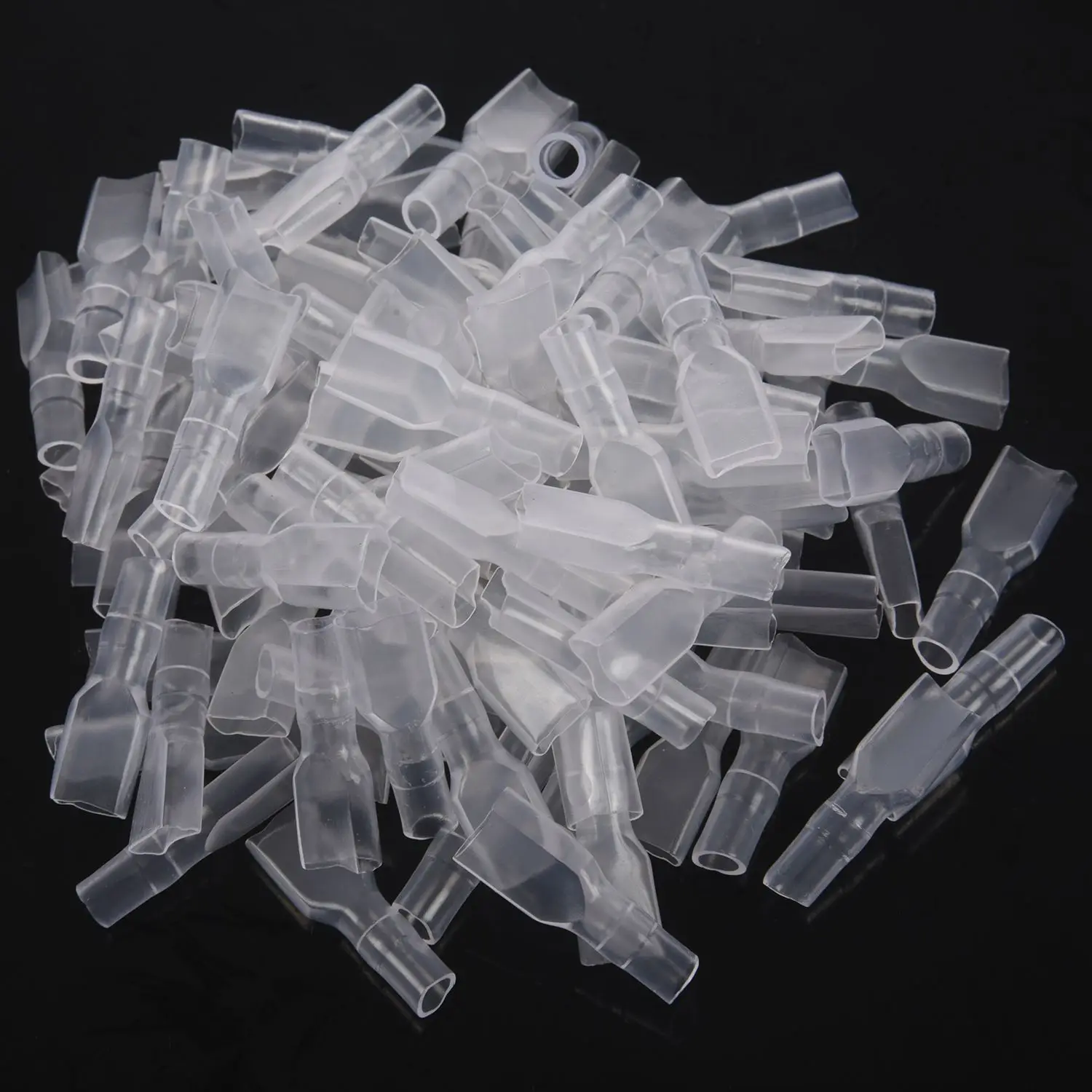 Top quality 100 x Clear PVC Covers for 6.3mm Uninsulated Female Spade Crimp Terminals | Обустройство дома