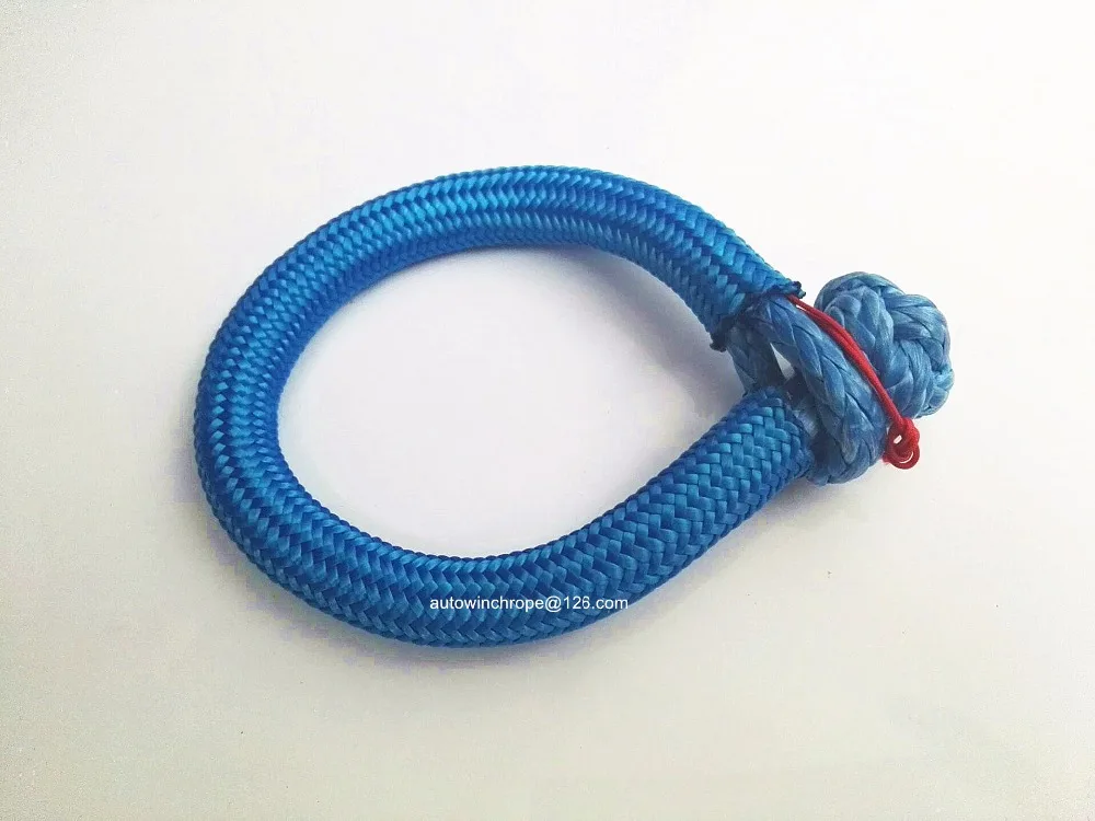 

Blue 10mm*150mm RopeShackle,ATV Winch Shackle,Synthetic Winch Cable Rope,UHMWPE Soft Shackles