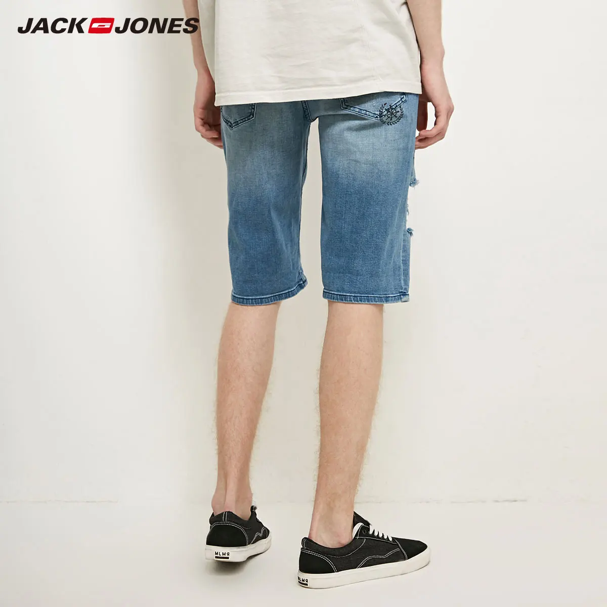 Jack Jones/Новые весенне летние Стрейчевые джинсовые шорты до колена | 2181S3503|Мужские