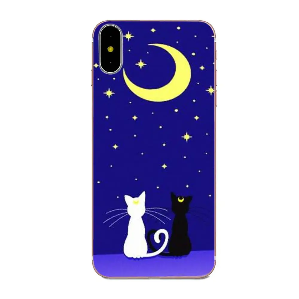 Защитный чехол для телефона Сейлор Мун и кот Galaxy J1 J2 J3 J330 J4 J5 J6 J7 J730 J8 2015 2016 2017 2018 mini