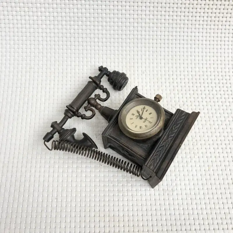 Vintage Western Watches Copper Mechanical Watch European Phone Antique Home Decoration | Дом и сад