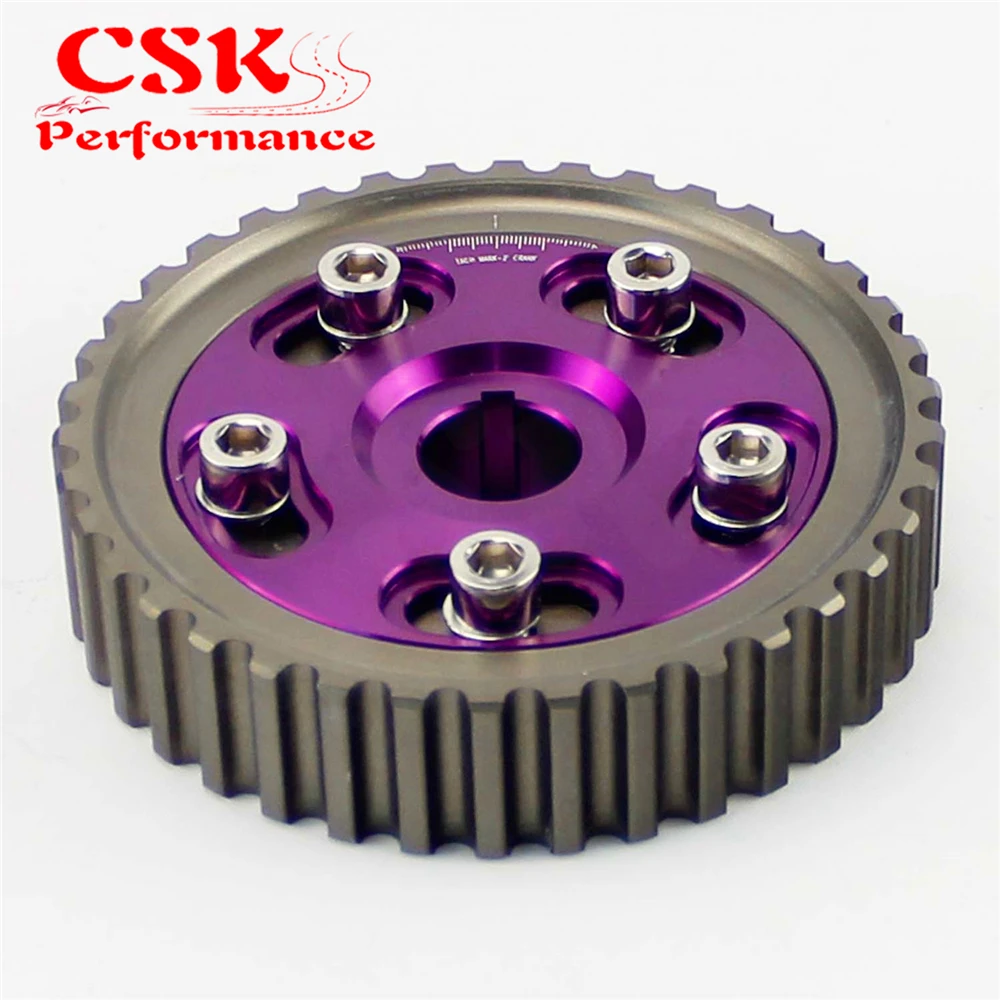 1 Pcs Adjustable Cam Gears Pulley Alloy Timing Gear Fits For Honda SOHC D15/D16 D-SERIES Engine Red/Blue/Purple |
