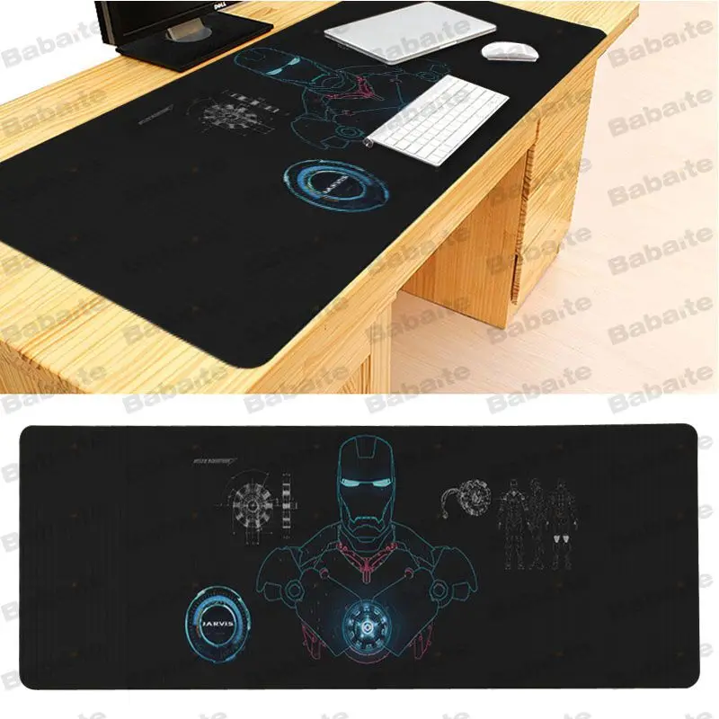 Lock Edge 40X90cm Babaite Красивая Аниме Железный человек геймер играть коврики защелка для мыши Размеры для 300*900*2 мм и 400*900*2 мм дизайнерский коврик для мыши - Цвет: Lock Edge 40X90cm