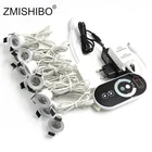 ZMISHIBO светодиодные приглушаемые светильники 1,5 Вт 12 В, мини-потолочные светильники с дистанционным управлением на расстоянии 5-10 м, 27 мм, отверстие для резки, белая лампа для шкафа