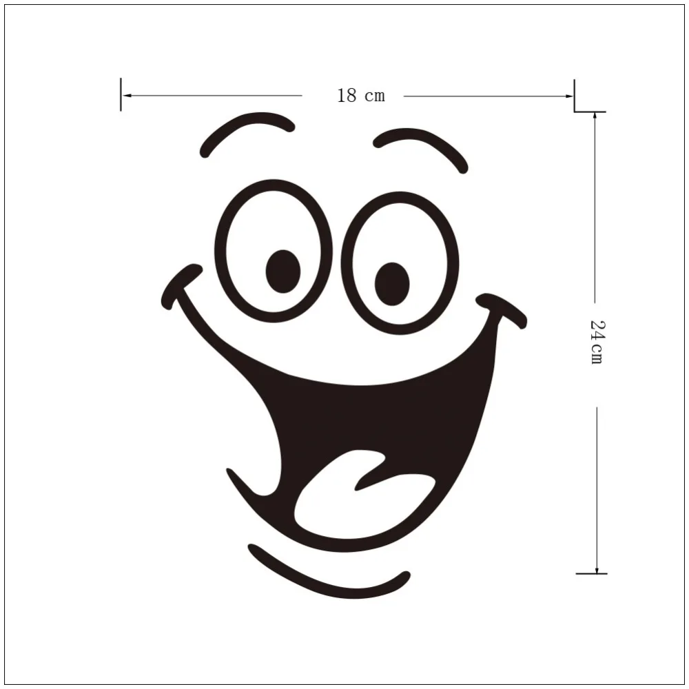 Мультфильм большой рот туалет наклейки на стены украшения DIY винил adesivos де