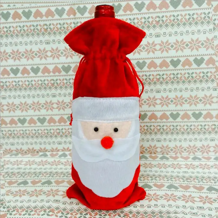 5 шт./лот Новогоднее Украшение Поставки Крышку Бутылки Красного Вина 33*14 см