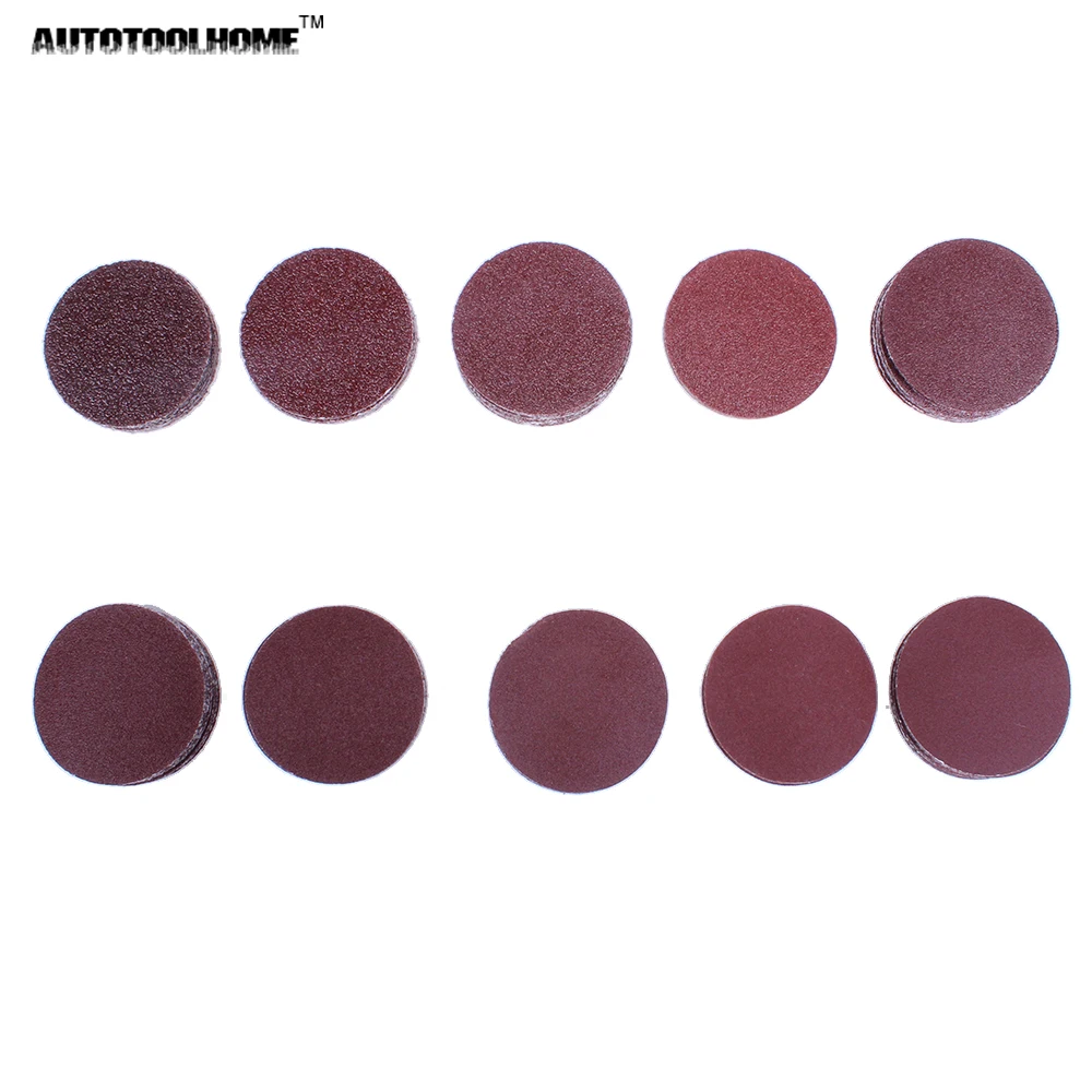 AUTOTOOLHOME 100 шт. 50 мм шлифовальный диск 40-400 Грит Бумага с 2-дюймовым абразивные польский накладка пластина для Dremel 4000
