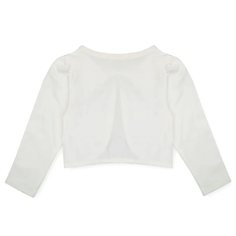 2-10Y Ivory Girls Flower Long Sleeve Lace Bolero Wedding Bridesmaid Birthday Party Jacket Outerwear Children Coat | Детская одежда и