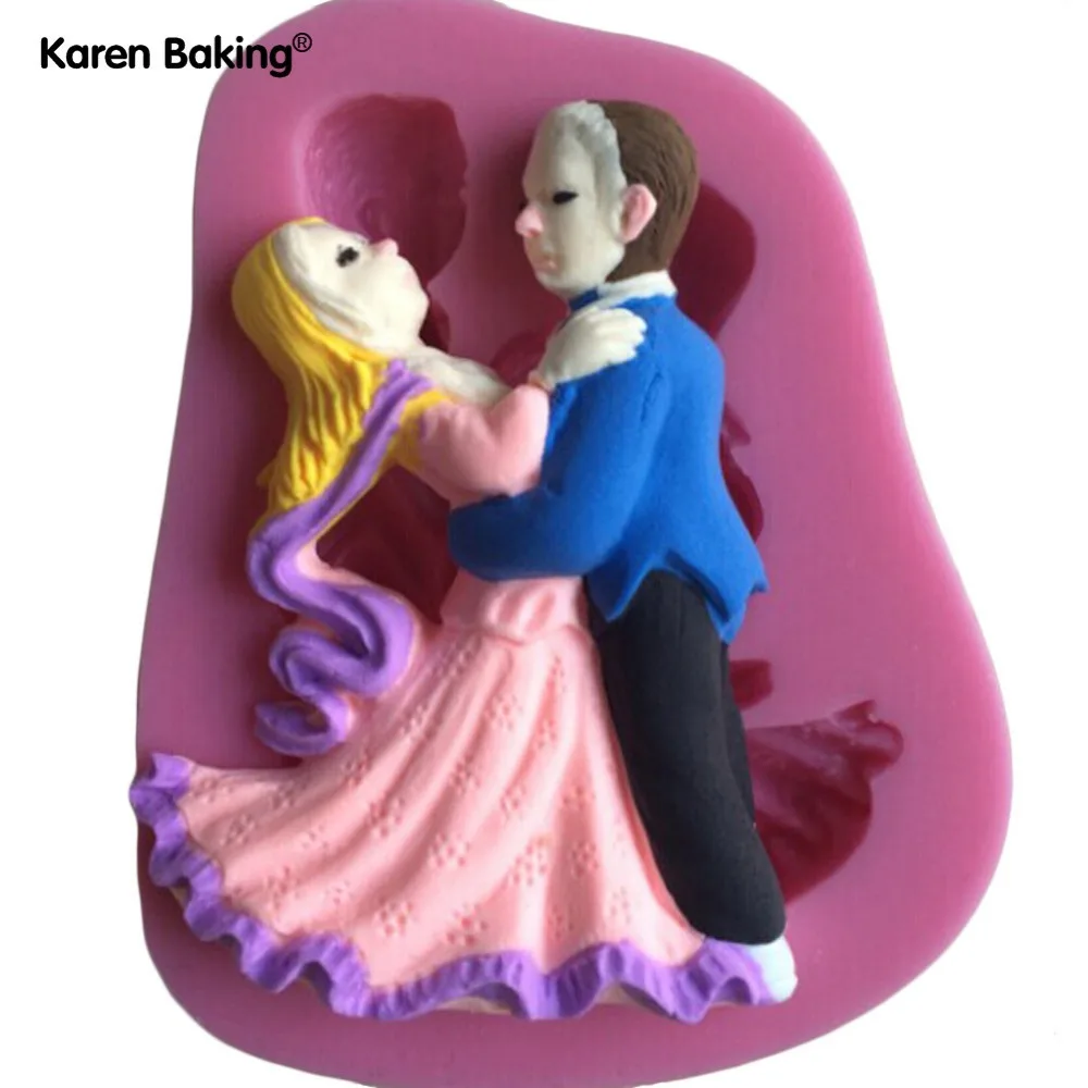 Очаровательная форма для женщин и мужчин танцев 3D силиконовая тортов