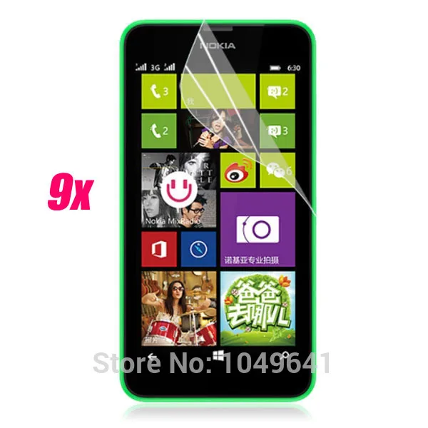 9 шт./лот ЖК Глянцевая Передняя Прозрачный ЖК-Экран Guard Защитные Пленки для Nokia Lumia