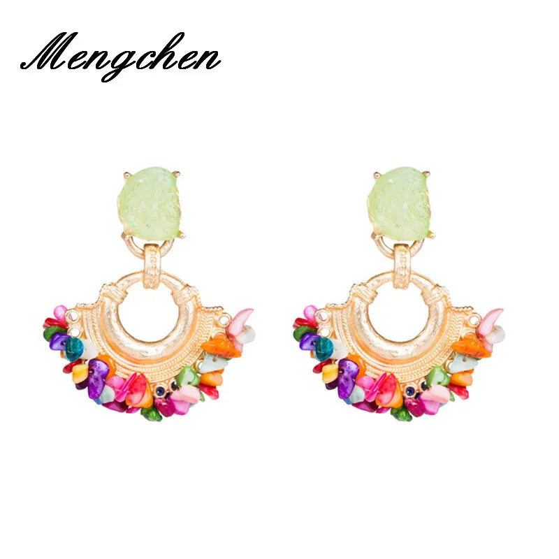 

Bohemian New Design Handmade Vintage Ethnic Resin Stone Dangle Earrings For Women
